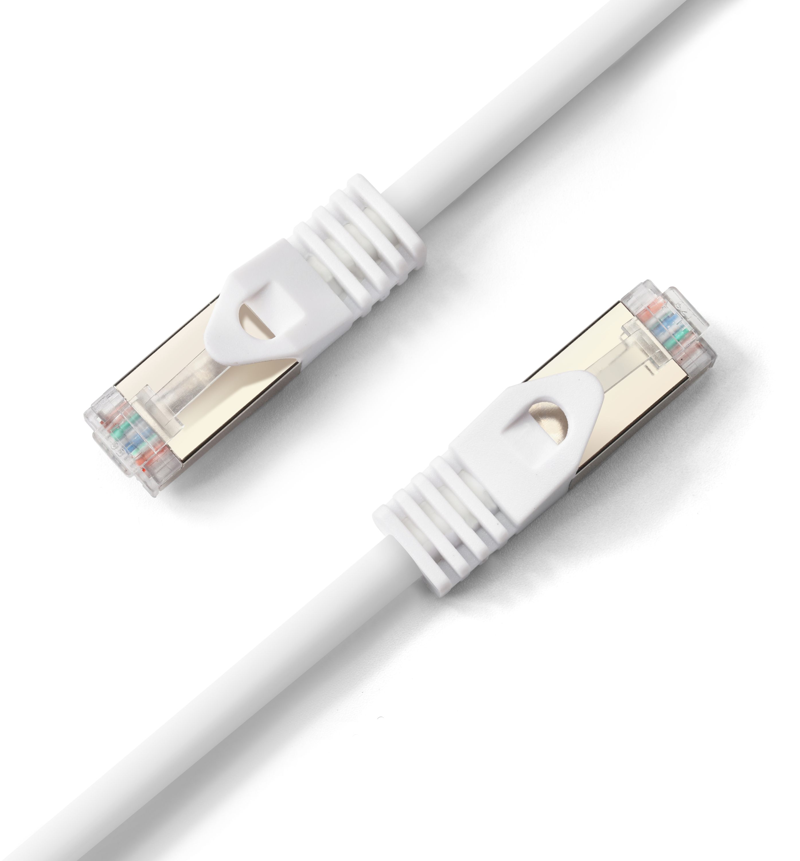 Patchkabel Cat6A weiss 2 m
