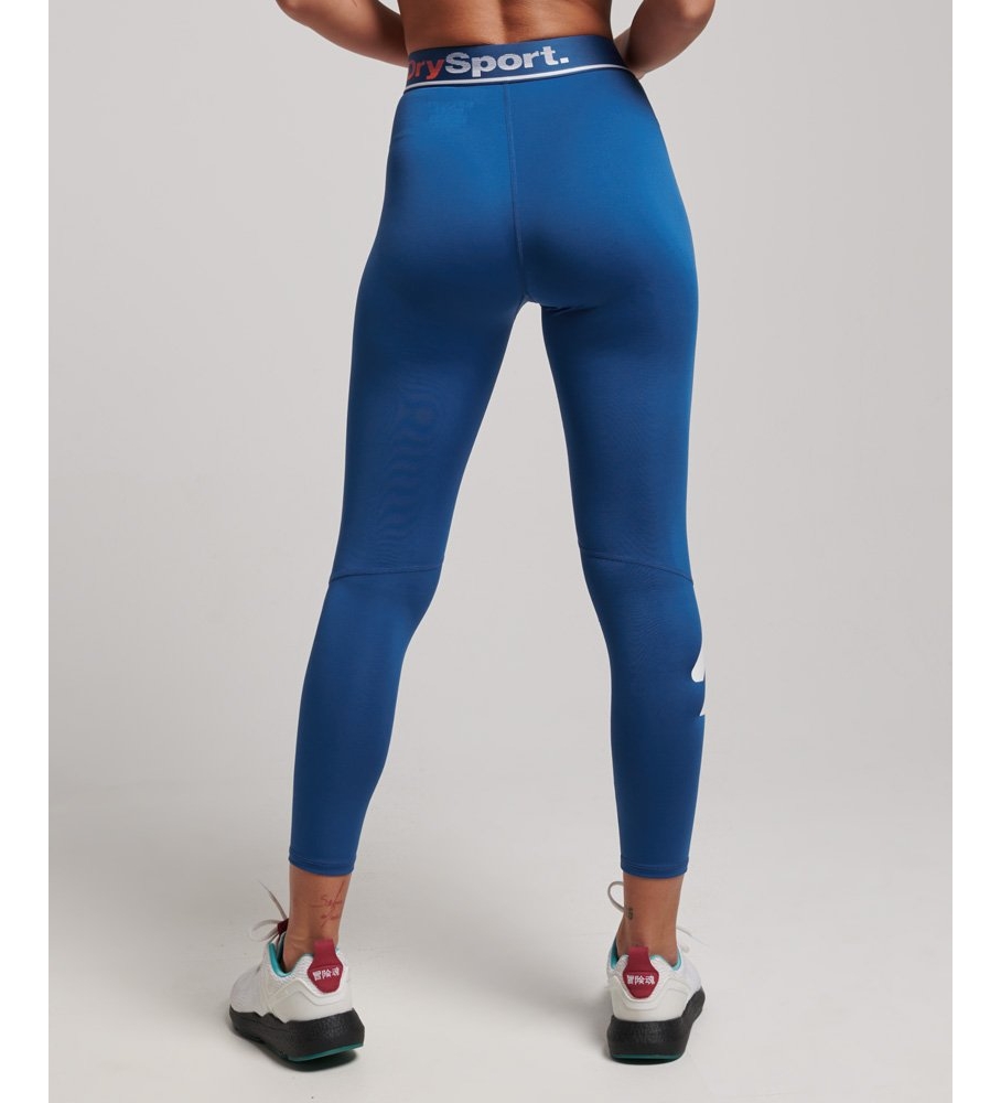 Calça legging Superdry Training Cross 7/8 azul