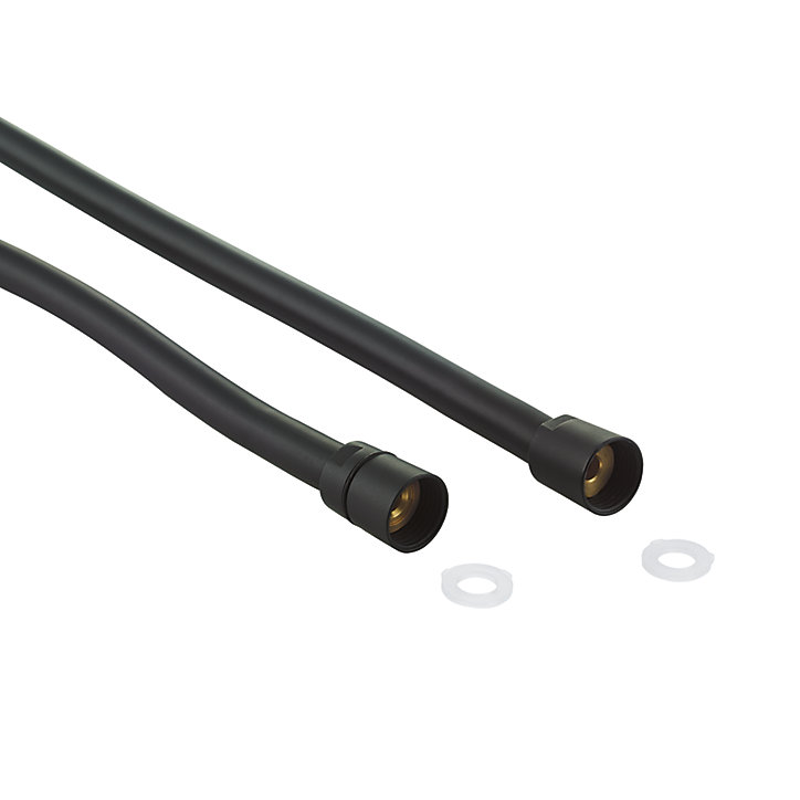 Flexible de douche noir PVC GoodHome 1,75 m