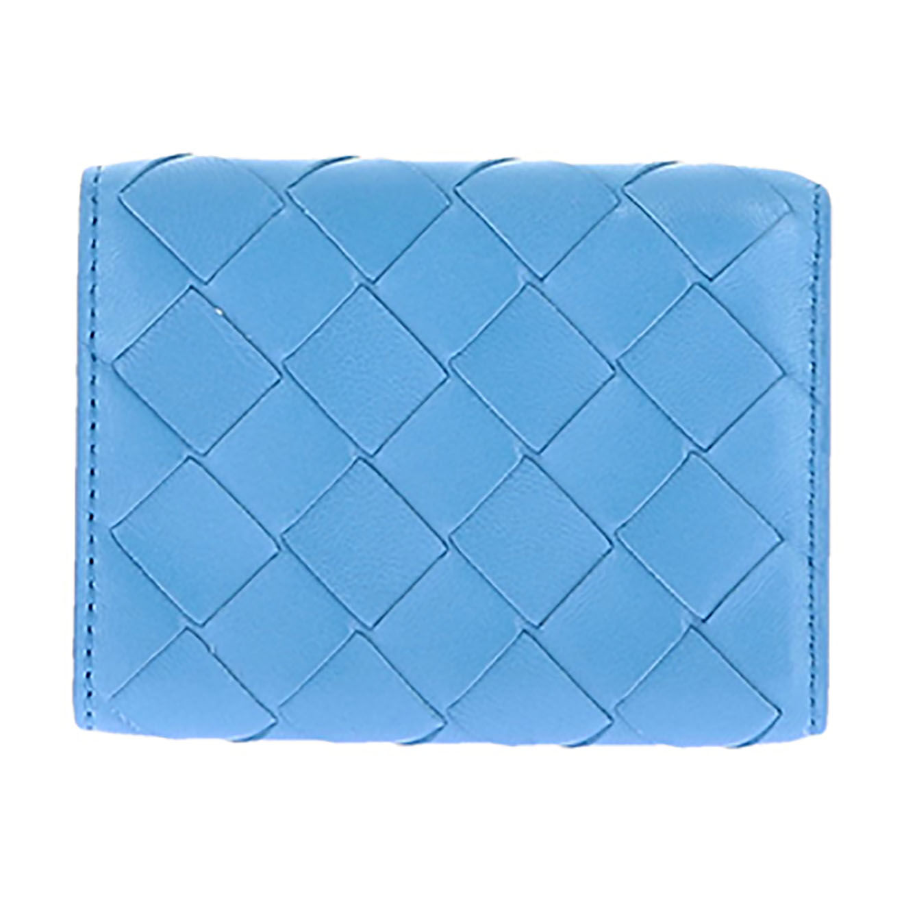 Bottega Veneta Porte-monnaie en Cuir bleu - Neuf sans étiquette - L.9 cm