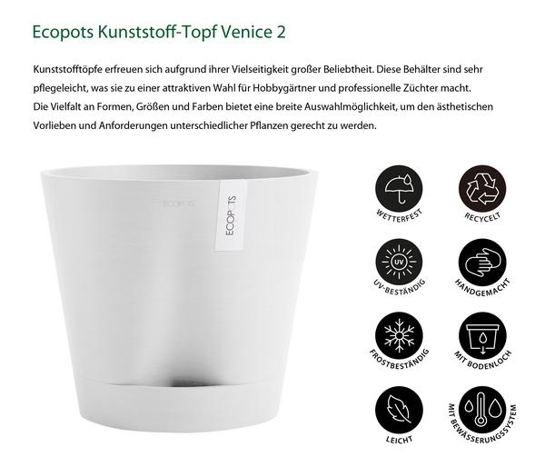 Ecopots Kunststoff-Topf Venice 2, rund