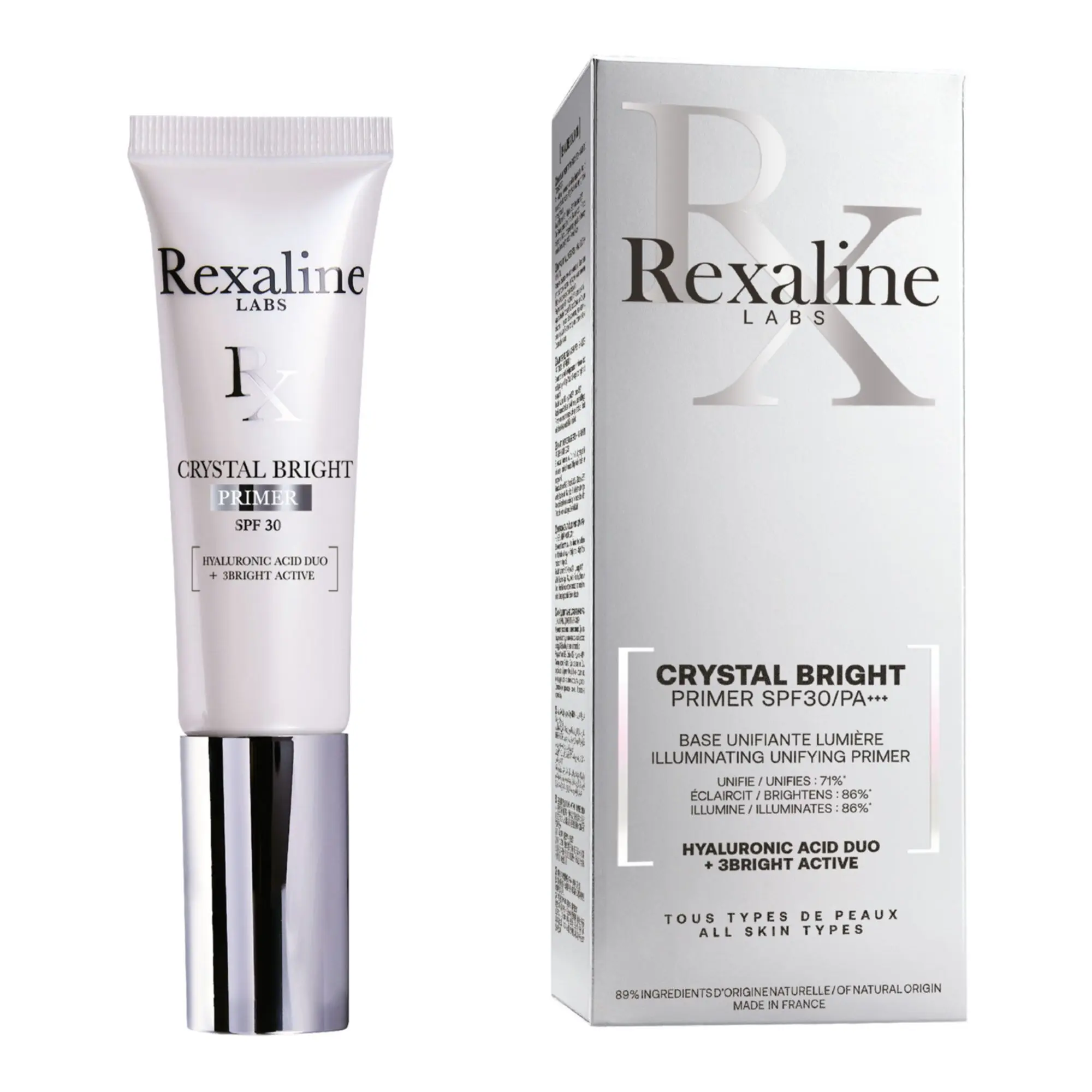 Rexaline - Cristal Bright Primer SPF30 Base Unifiante Lumière30ml - Bases / Primers
