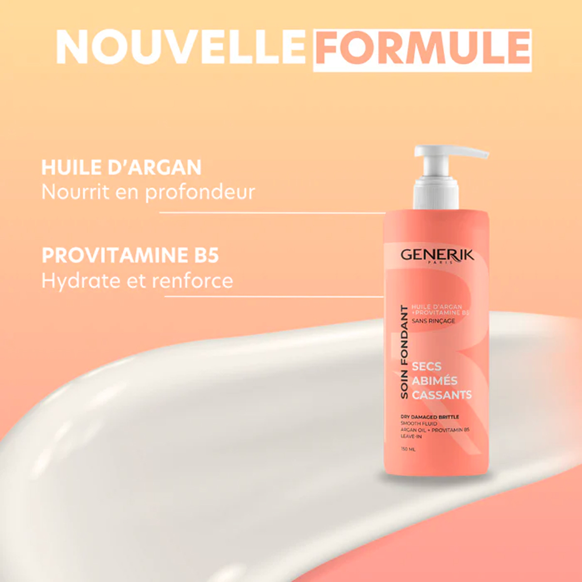 Soin Fondant Cheveux Secs/Abms/Cassants Generik 150 ML