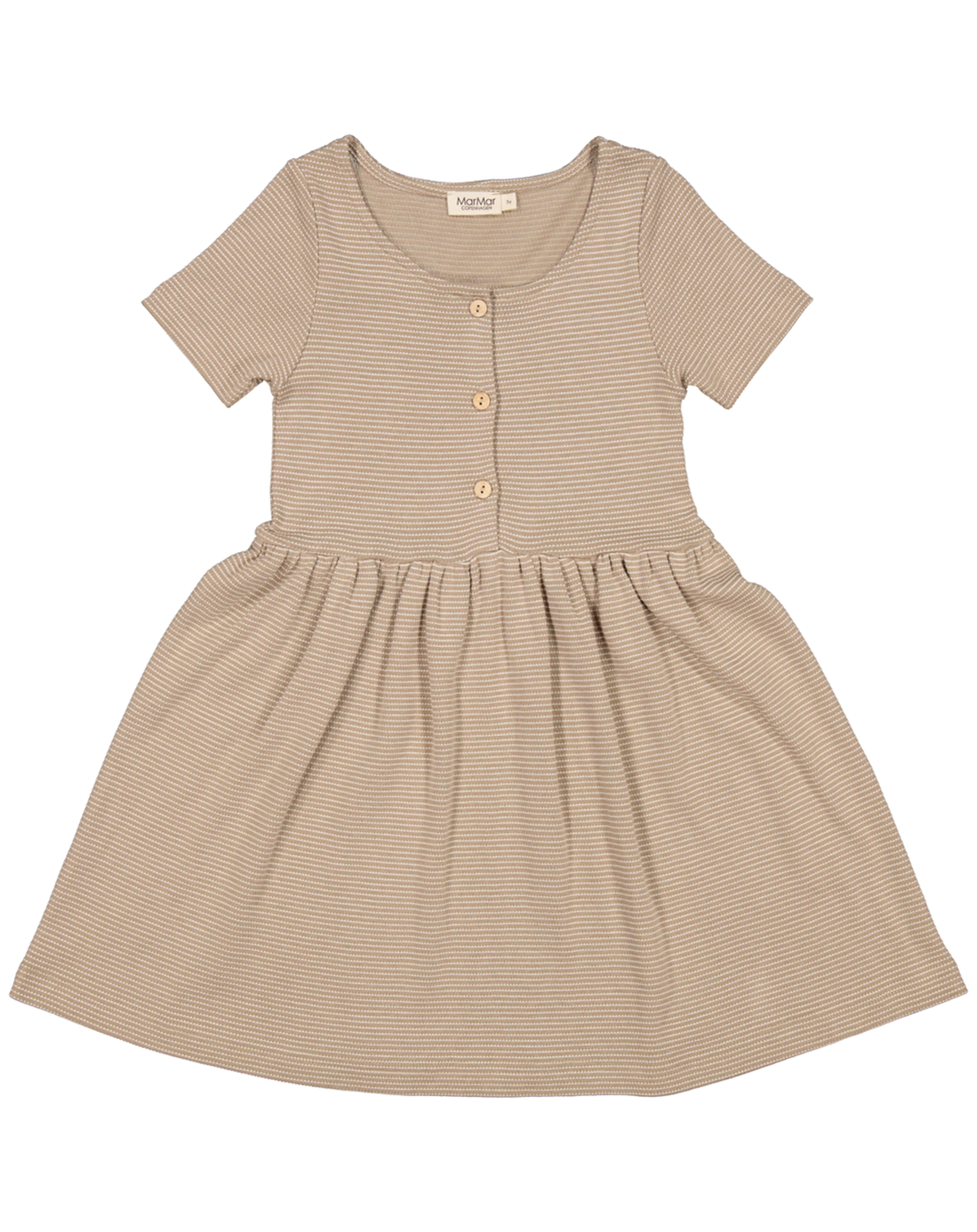 Kurzarmkleid DOVA STRIPES in sandstone