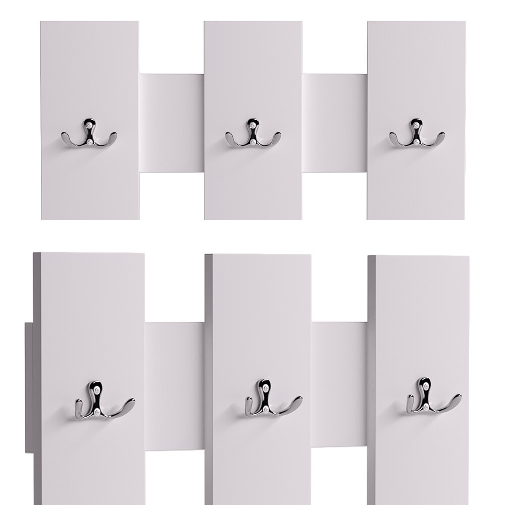Vicco Wandgarderobe Aufbewahrung Kleiderhaken Grande Weiß Flurgarderobe 65x115cm