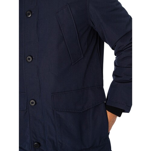 Superdry - Parka Con Capucha De Piel Sintética Everest Azul