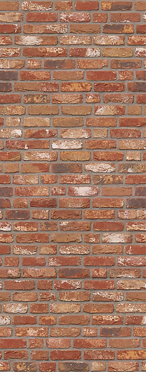 Panneau mural de salle de bains l.100x255 cm, décor briques-industriel, Schulte DécoDesign