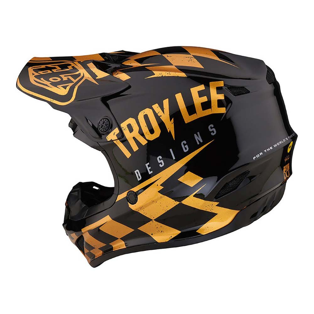 Troy Lee Designs - Casque SE4 Polyacrylite Raceshop Noir / Or