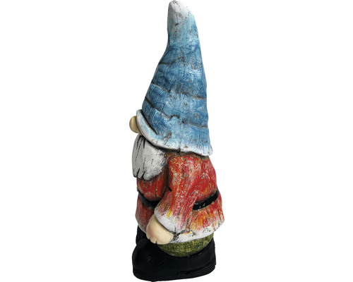 Tuinfiguur decoratief figuur Lafiora kabouter 21,5 x 18 x 44 cm rood