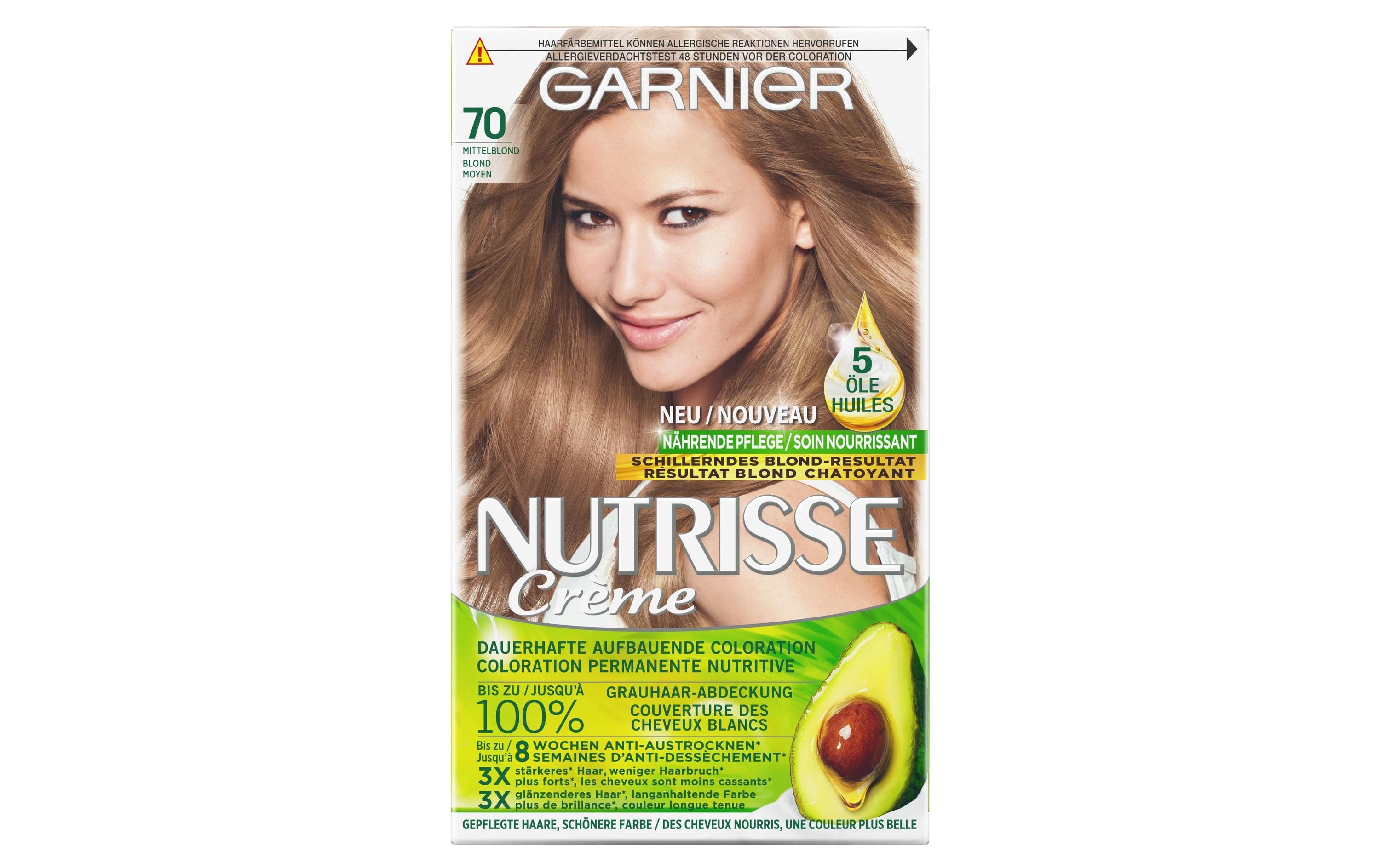 Haarcoloration Nutrisse Crème 70 MittelblondHaarfarbe
