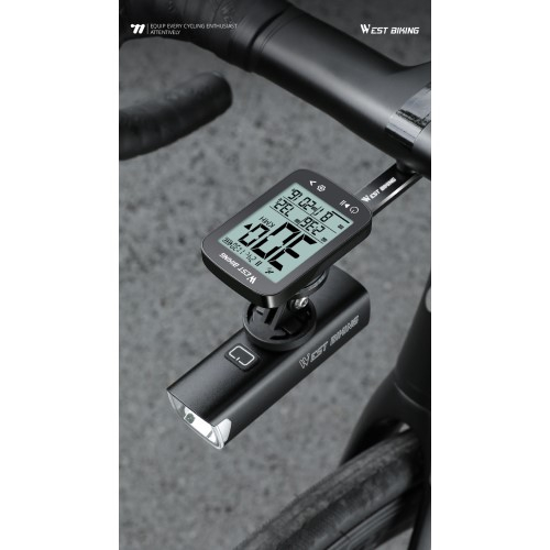 Digitaler Fahrrad Computer Tacho USB Geschwindigkeitsmesser Kabelloser Kilometer Zähler - Schwarz