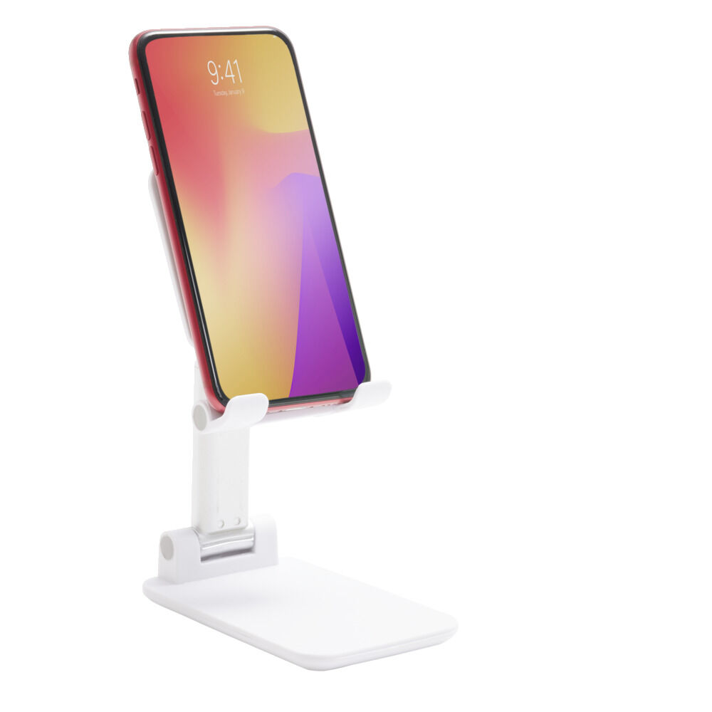 Support téléphone multiposition blanc 6,5x2,7xH11cm