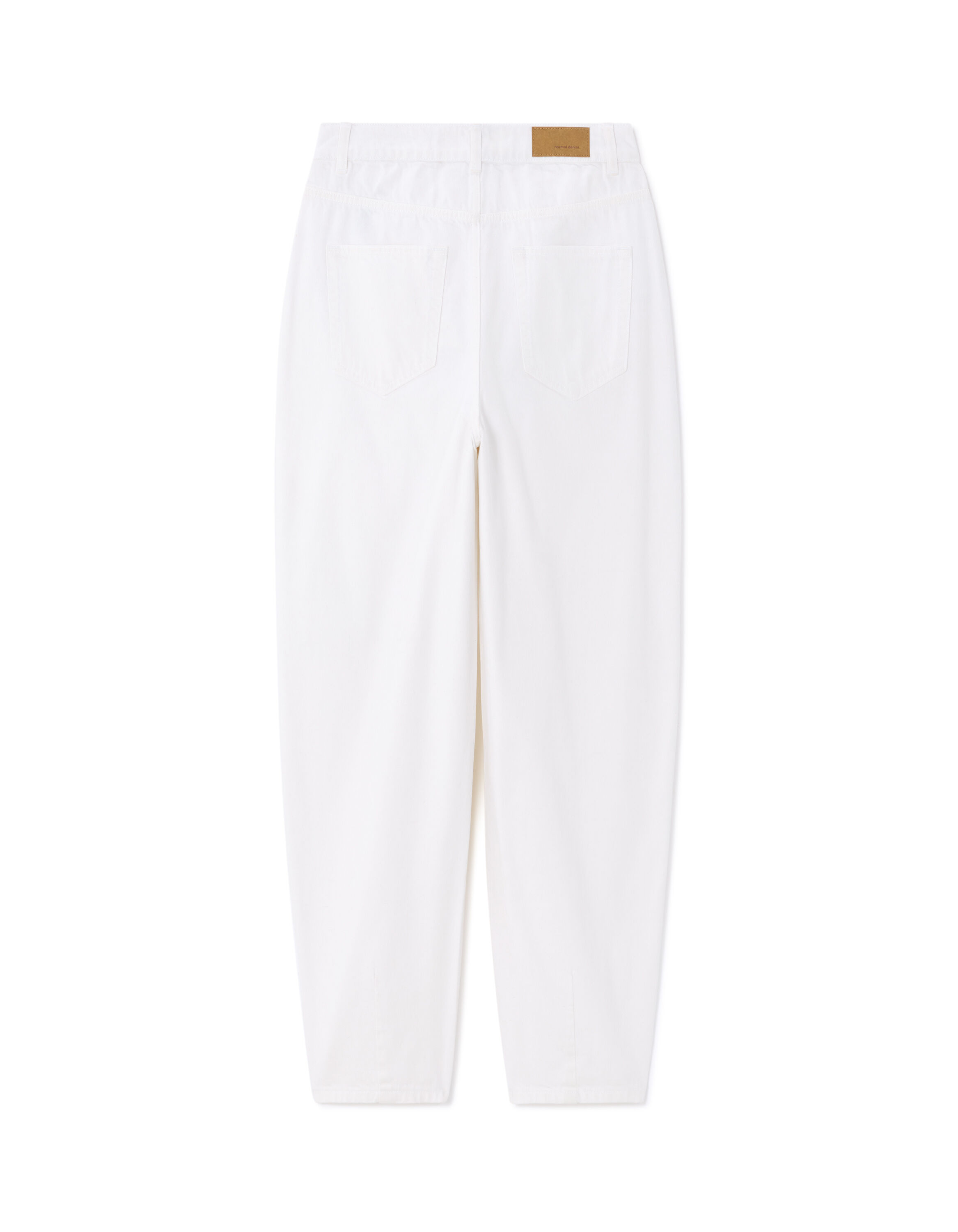Jean barrel 100% coton - blanc