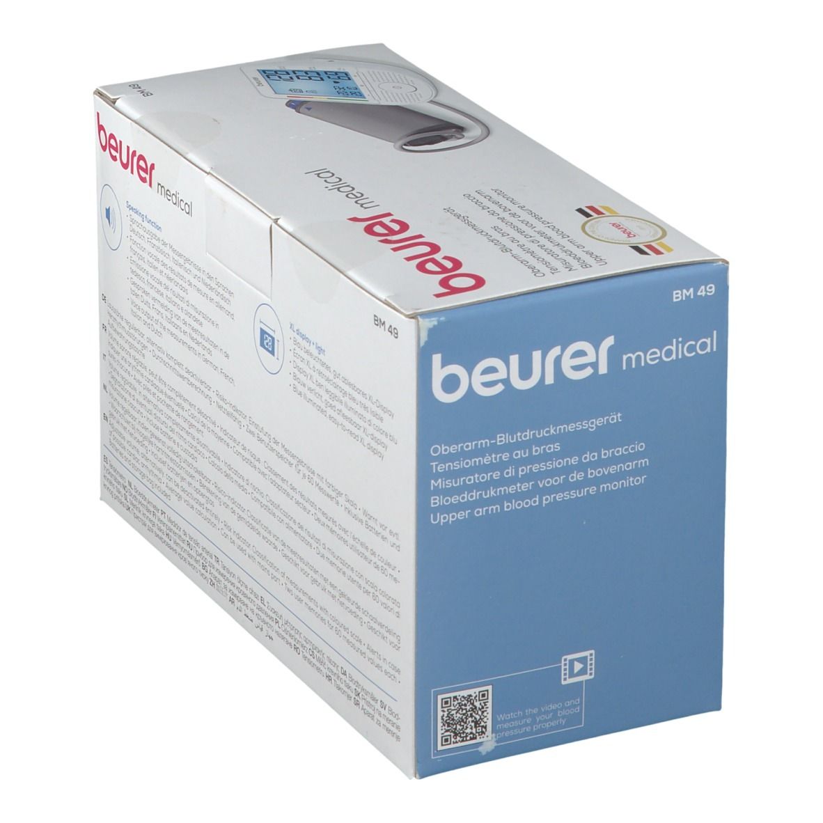 beurer BM 49 sprechendes Oberarm-Blutdruckmessgerät