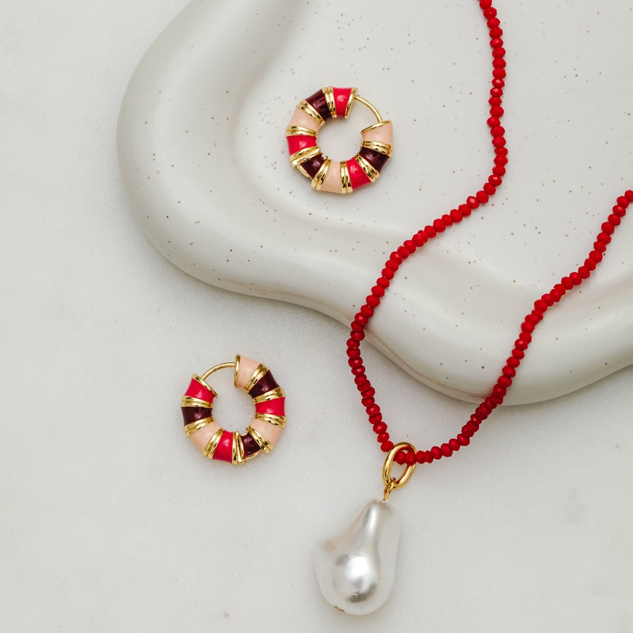 Orelia Jewellery Faceted Bead & Jumbo Pearl Necklace