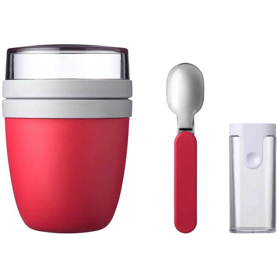 Mepal Lunchpot + Faltbarer Löffel Ellipse 500 + 200 ml rot