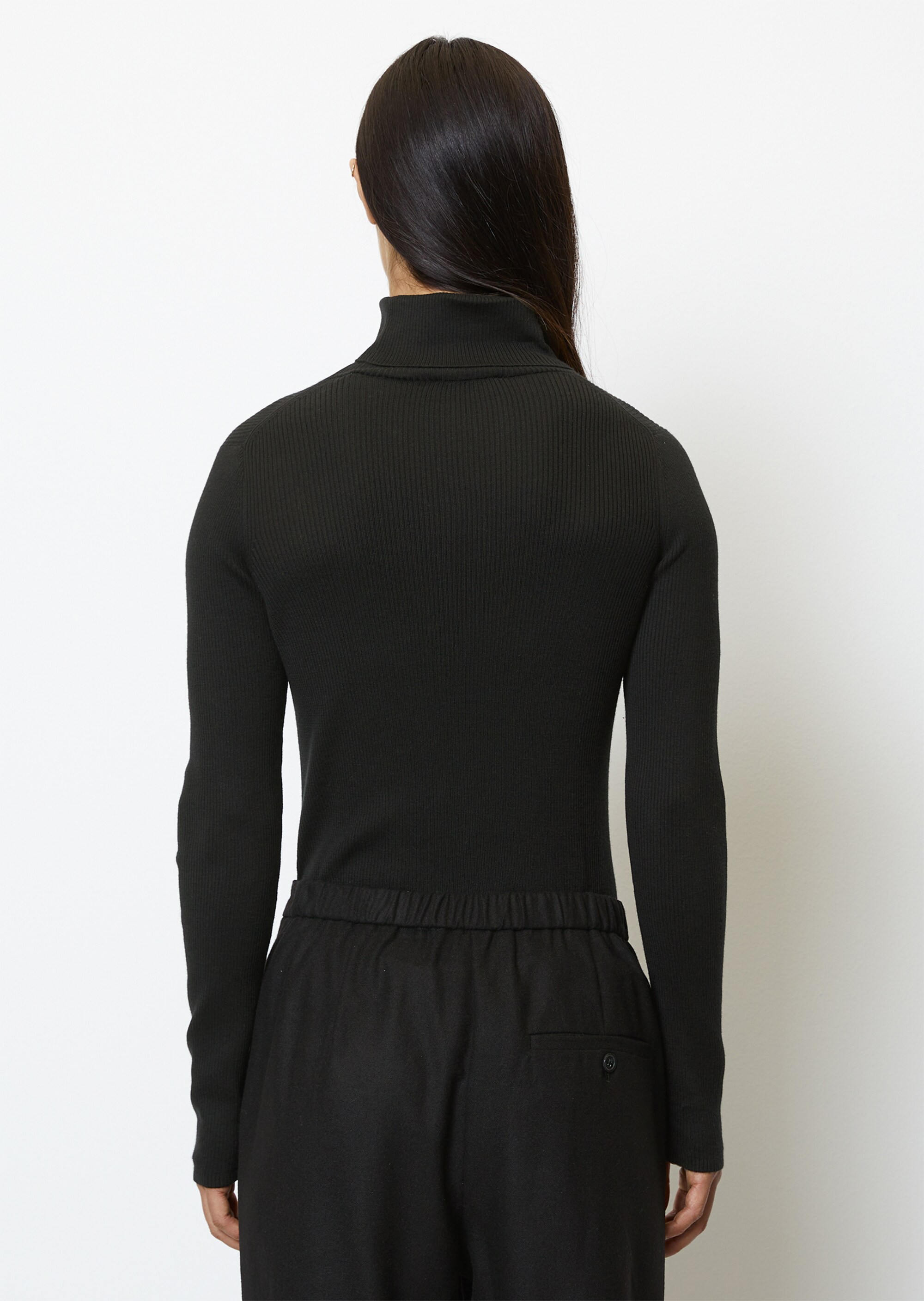 Rollkragenpullover slim aus Organic Cotton