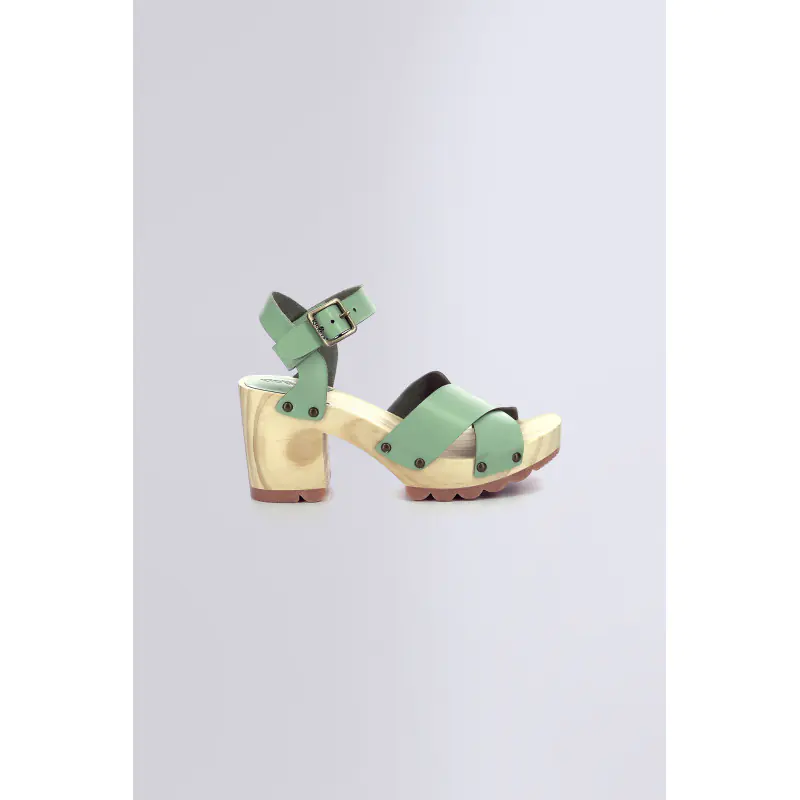 KICK WISE VERT MENTHE SANDALES Cuir Femme