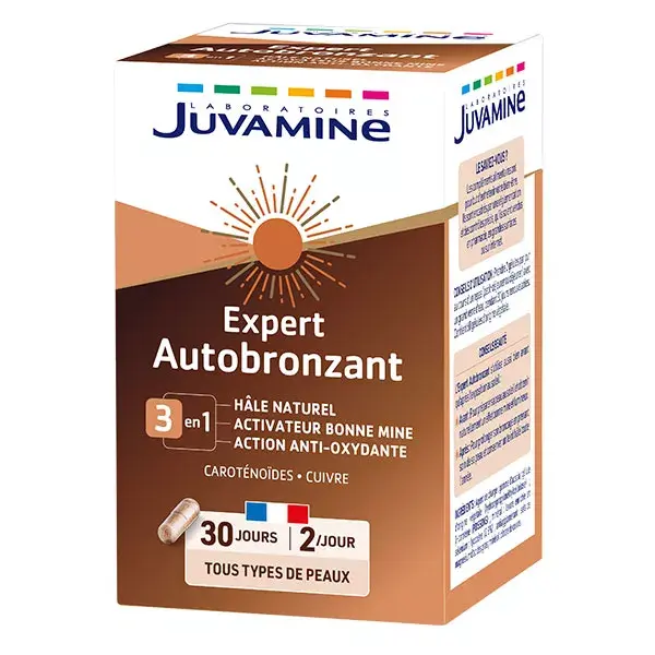 Juvamine Autobronzeador Ativador de Brilho 60 cápsulas