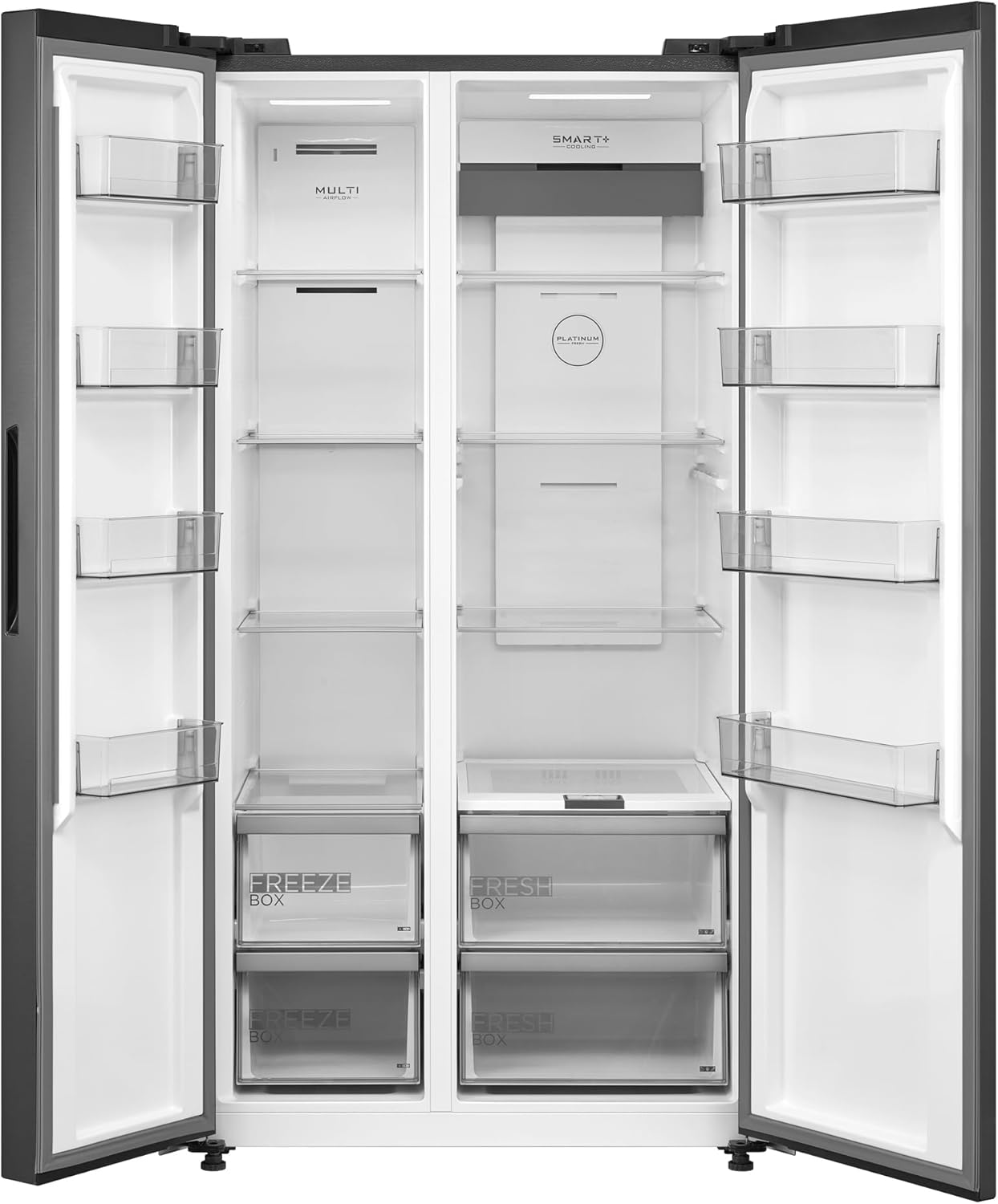 Midea MDRS791MIC46 Side-by-Side Kühlschrank mit No-Frost & WiFi | 592L, 177,5 cm Hoch, Inverter-Technologie, Multi-Air-Flow & Humidity Control | SuperCool & 37dB