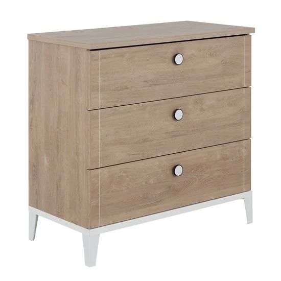 Marcel commode 3 tiroirs    Chêne blond/Blanc        de               Galipette