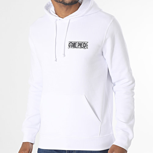 Sweat Capuche Luffy 56 Blanc