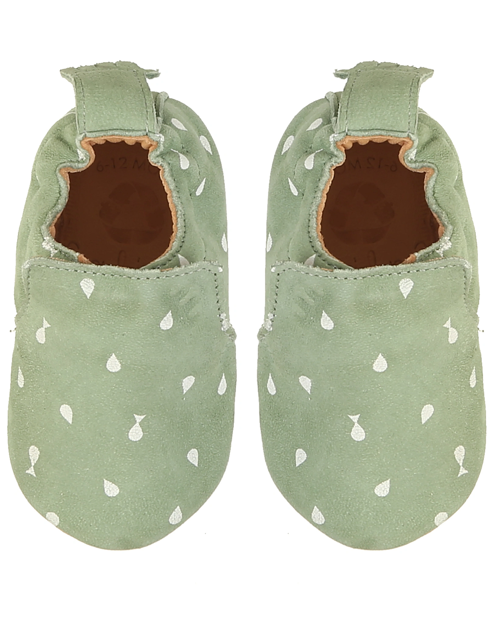 Krabbelschuhe BLUMOO GOUTTE in grüngrau