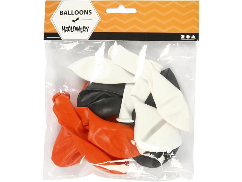 Creativ Company Ballone Halloween 23 - 26 cm 10 Stück Ballone für die Halloween-Deko