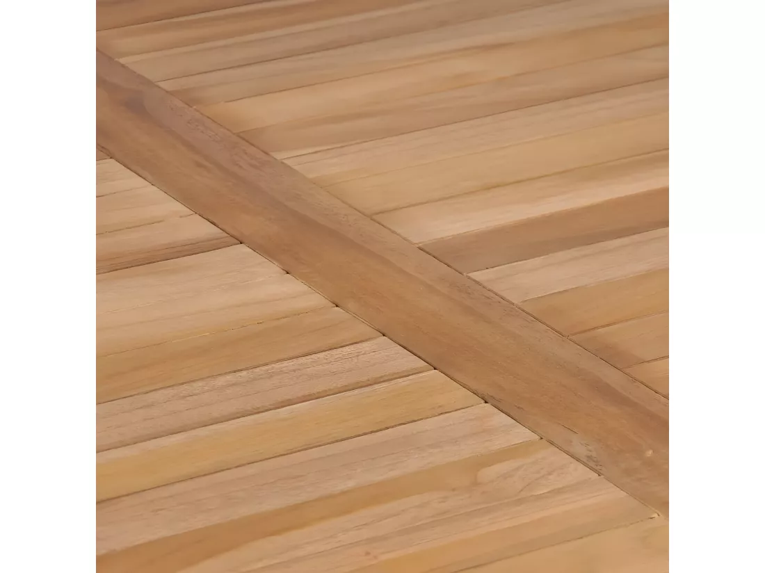 Prolenta Premium - Table de jardin 80x80x77 cm Bois de teck solide