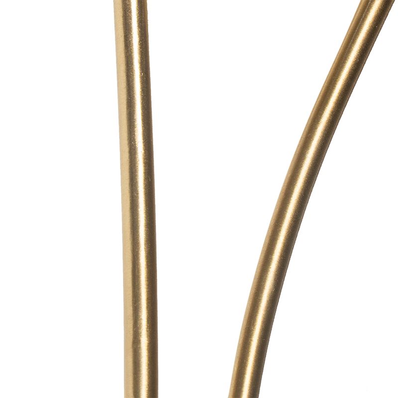 Moderne wandlamp goud 2-lichts met smoke glas - Athens
