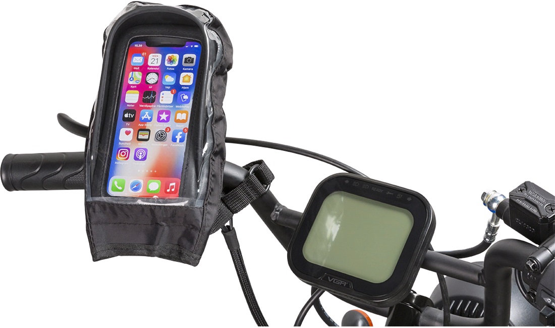Smartphone taske med skygge, universal til styr