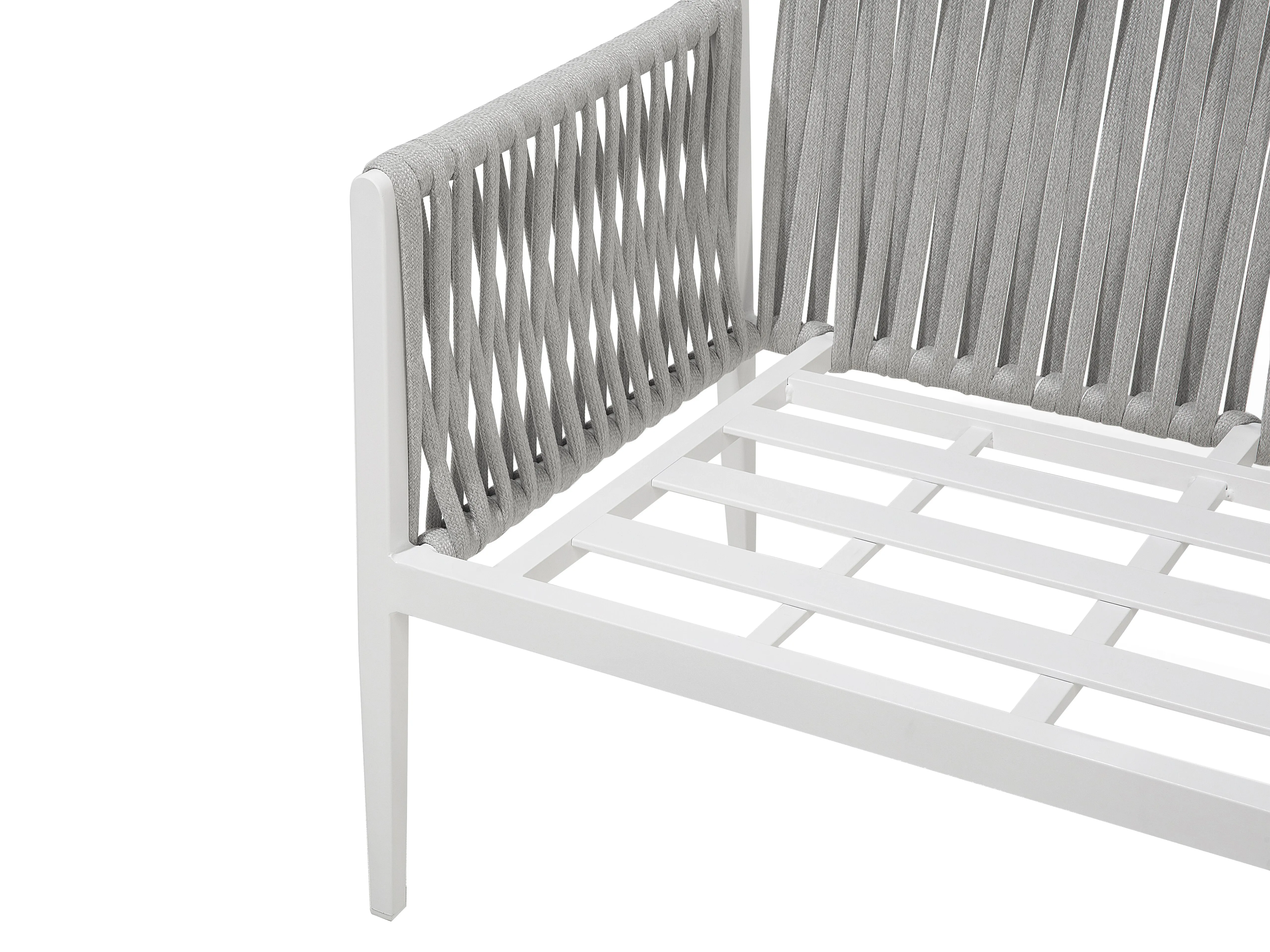 Loungeset met tafel 4-zits LATINA Metaal Grijs