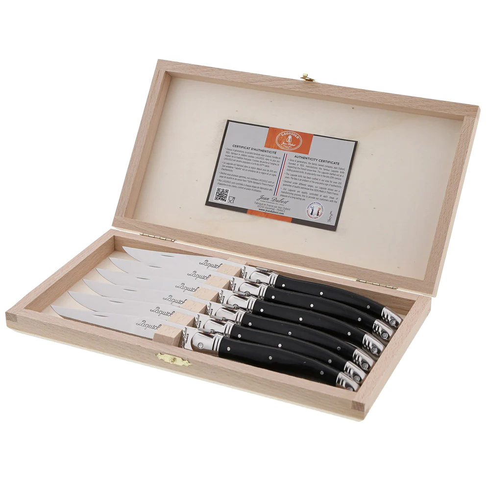 Coffret 6 couteaux LAGUIOLE 2.5 mm Jean Dubost