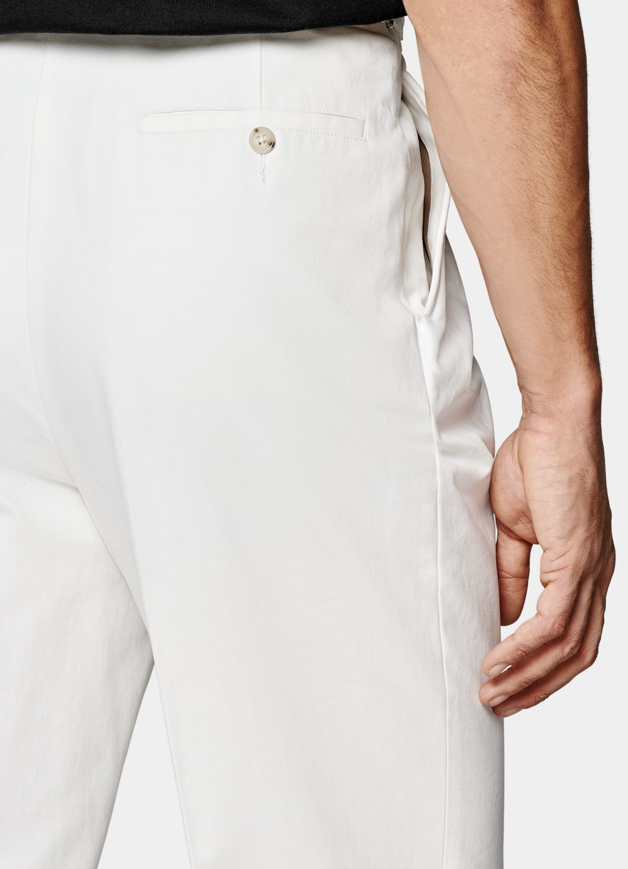Pantalon Wide Leg Tapered blanc cassé