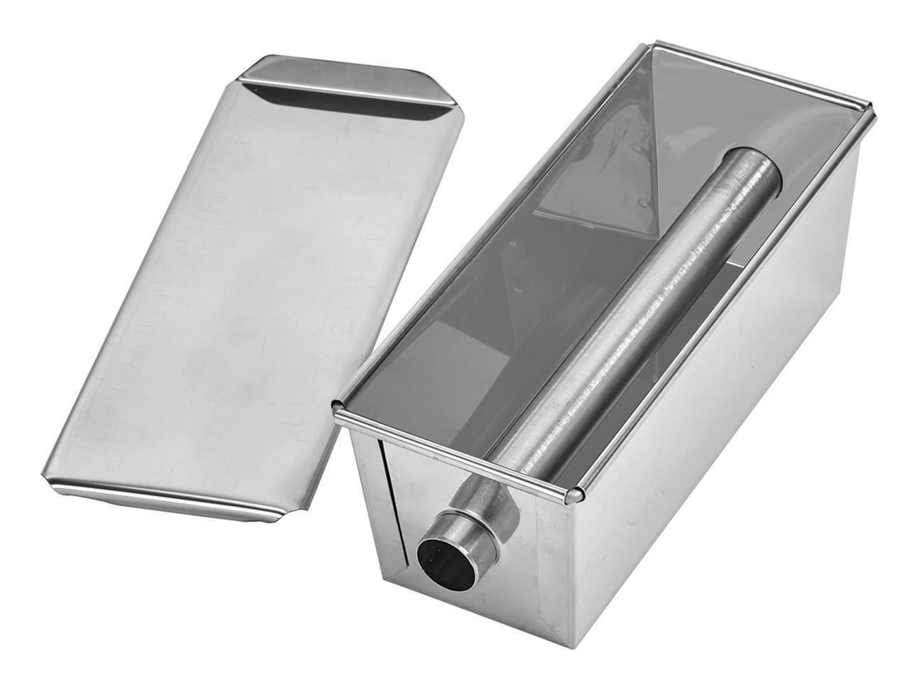 Moule à cake inox - avec insert tube - 20 x 8 x 8 cm - Mallard Ferrière