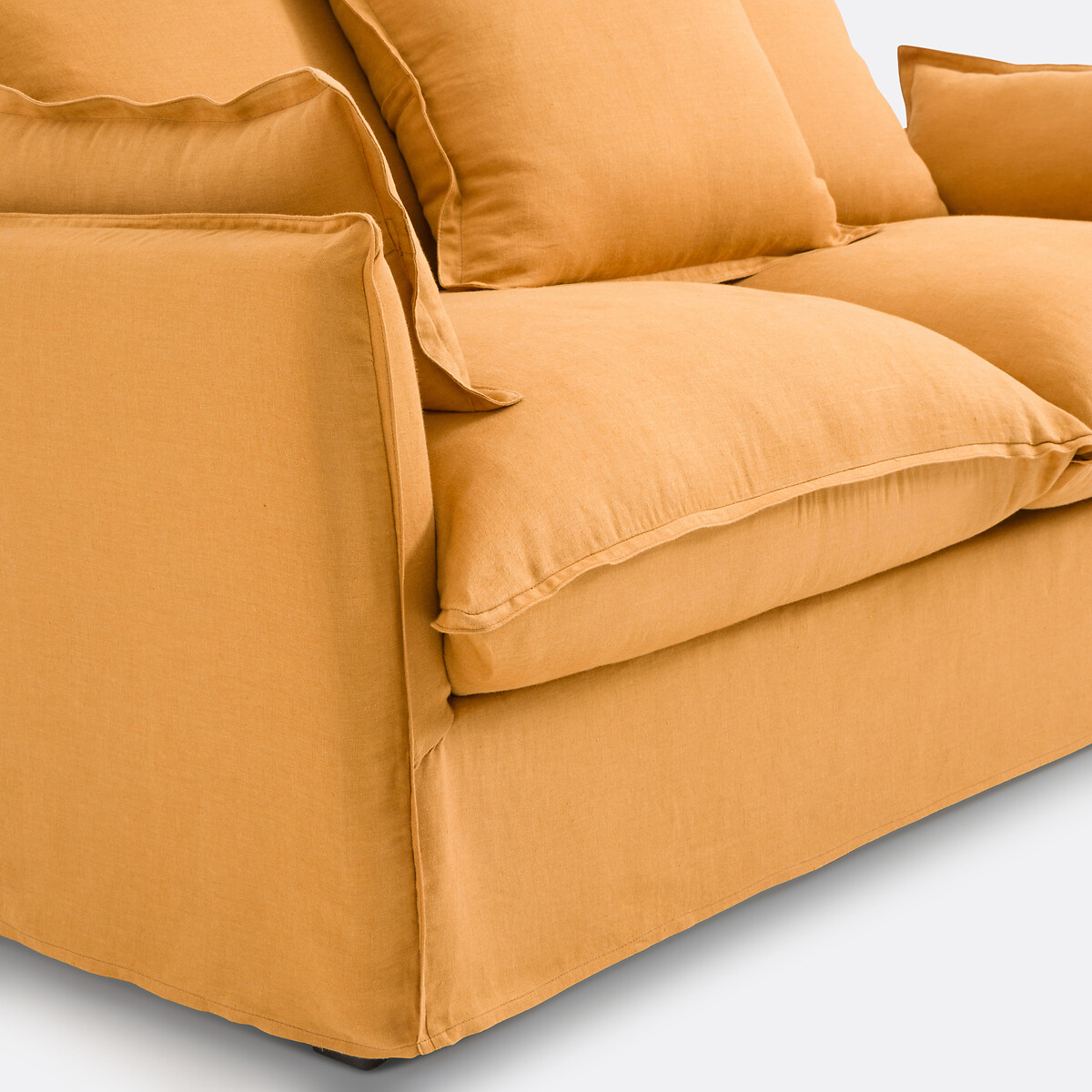 LA REDOUTE INTERIEURS<br>Slaapbank H14 cm, gekreukt linnen, Odna