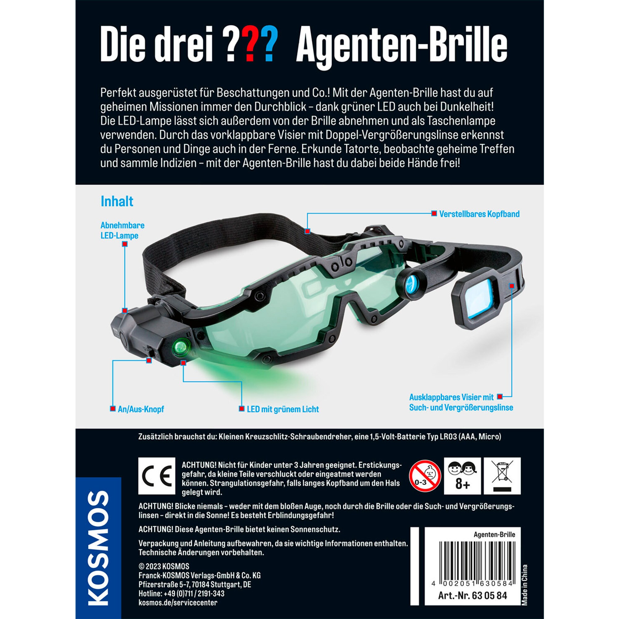 Kosmos Detektiv-Sets Die drei ??? Agentenbrille