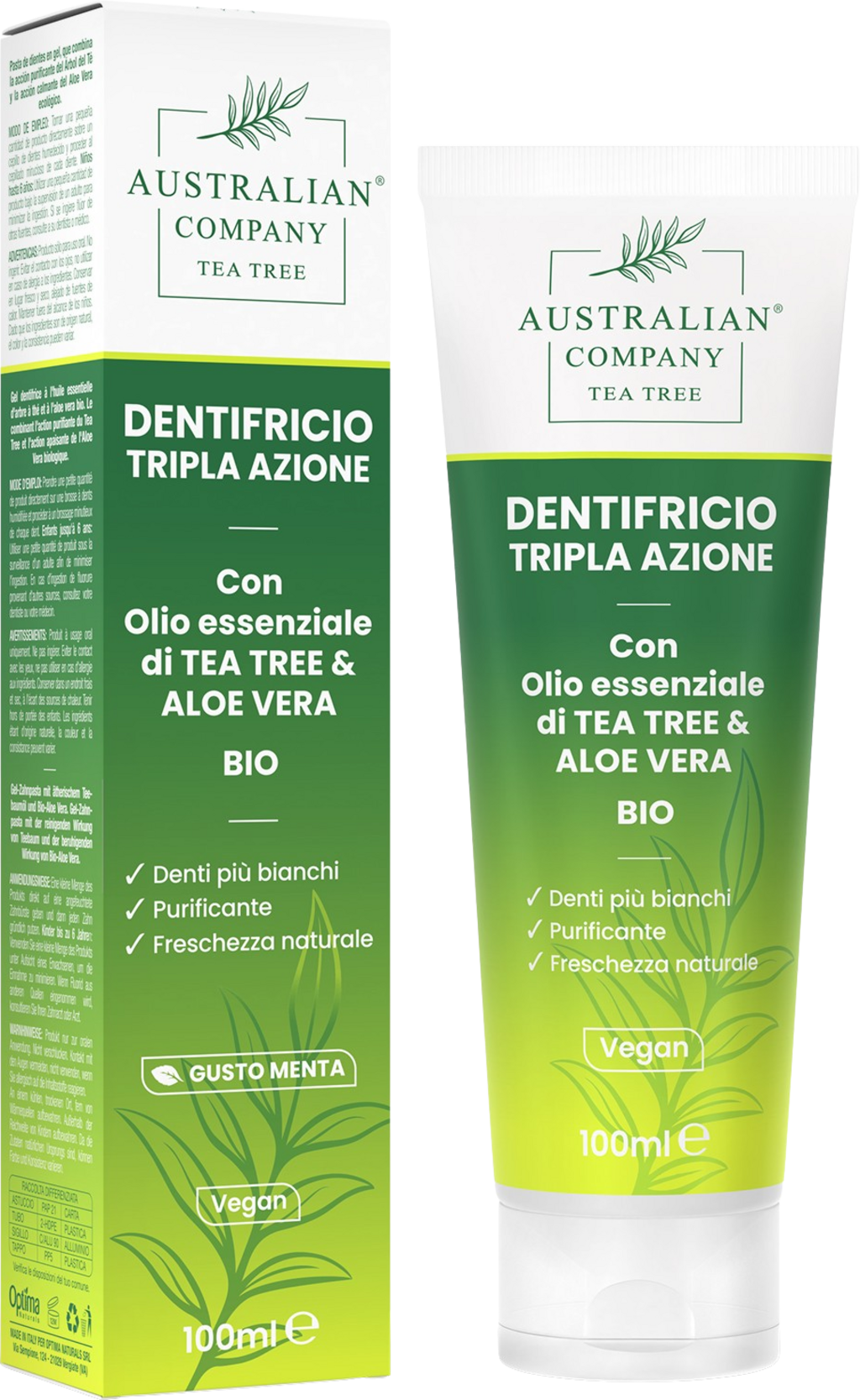 Optima Naturals  Australian Company Teebaumöl Zahnpasta, 100 ml