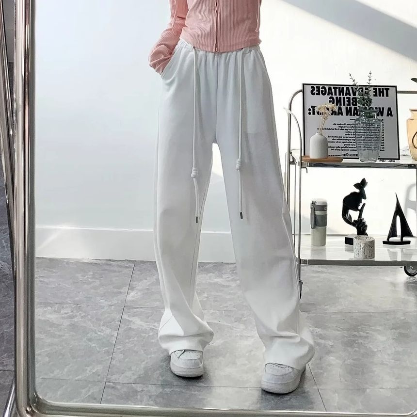 Asiris - High Rise Loose-Fit Effen Wijde Joggingbroek