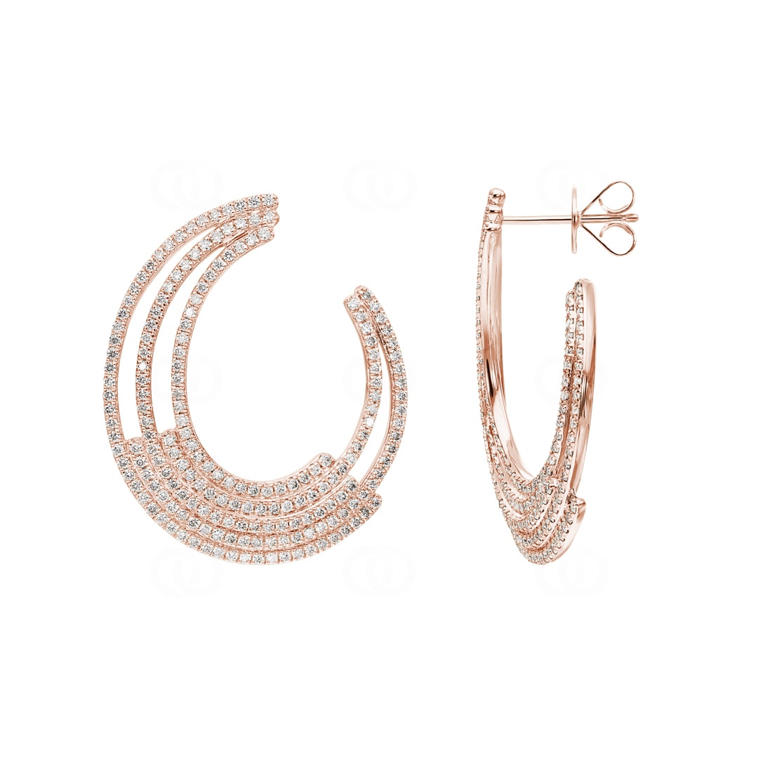 1.54 Karat Diamantohrringe 750/18 K Roségold