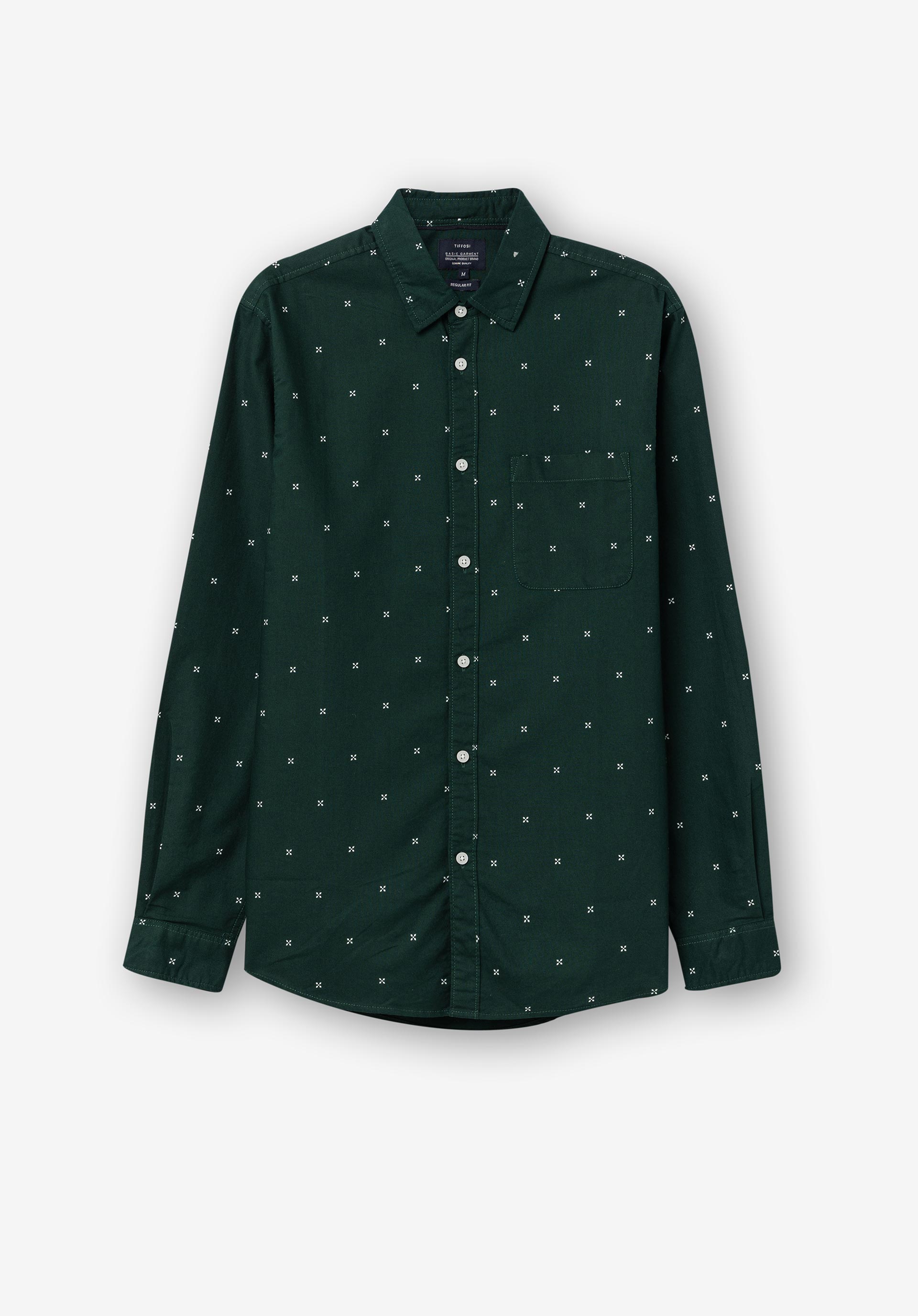 Camisa Regular Fit Oxford Estampada