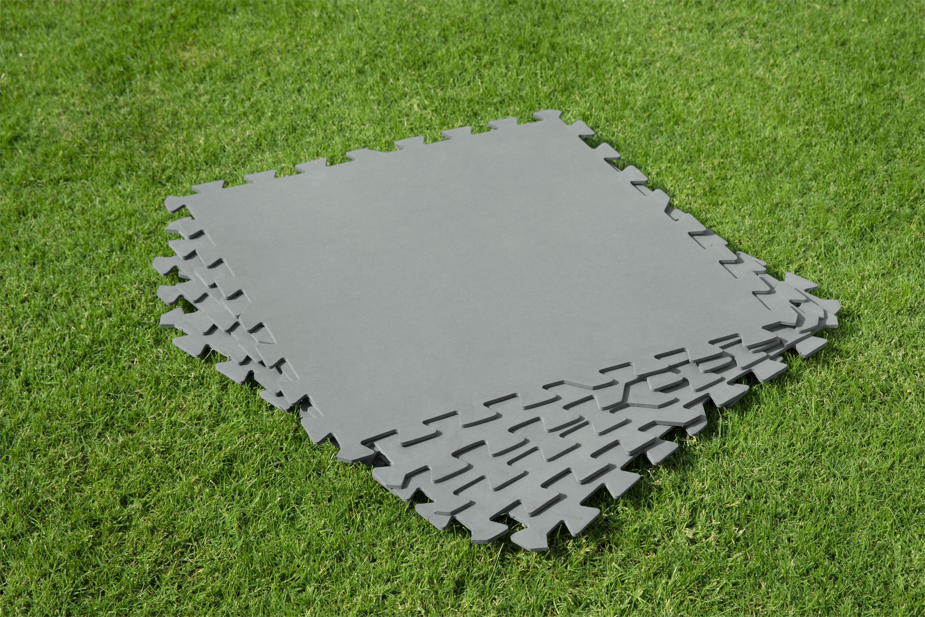 Pool Bodenschutz Fliesen grau 9er Set 50 x 50 cm
