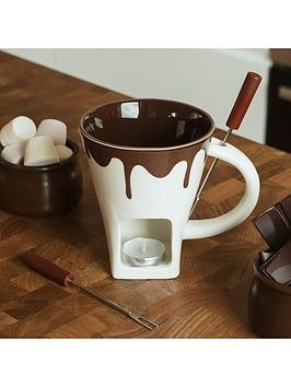 Chocolate Fondue Mug (2 Forks, 1 Candle)