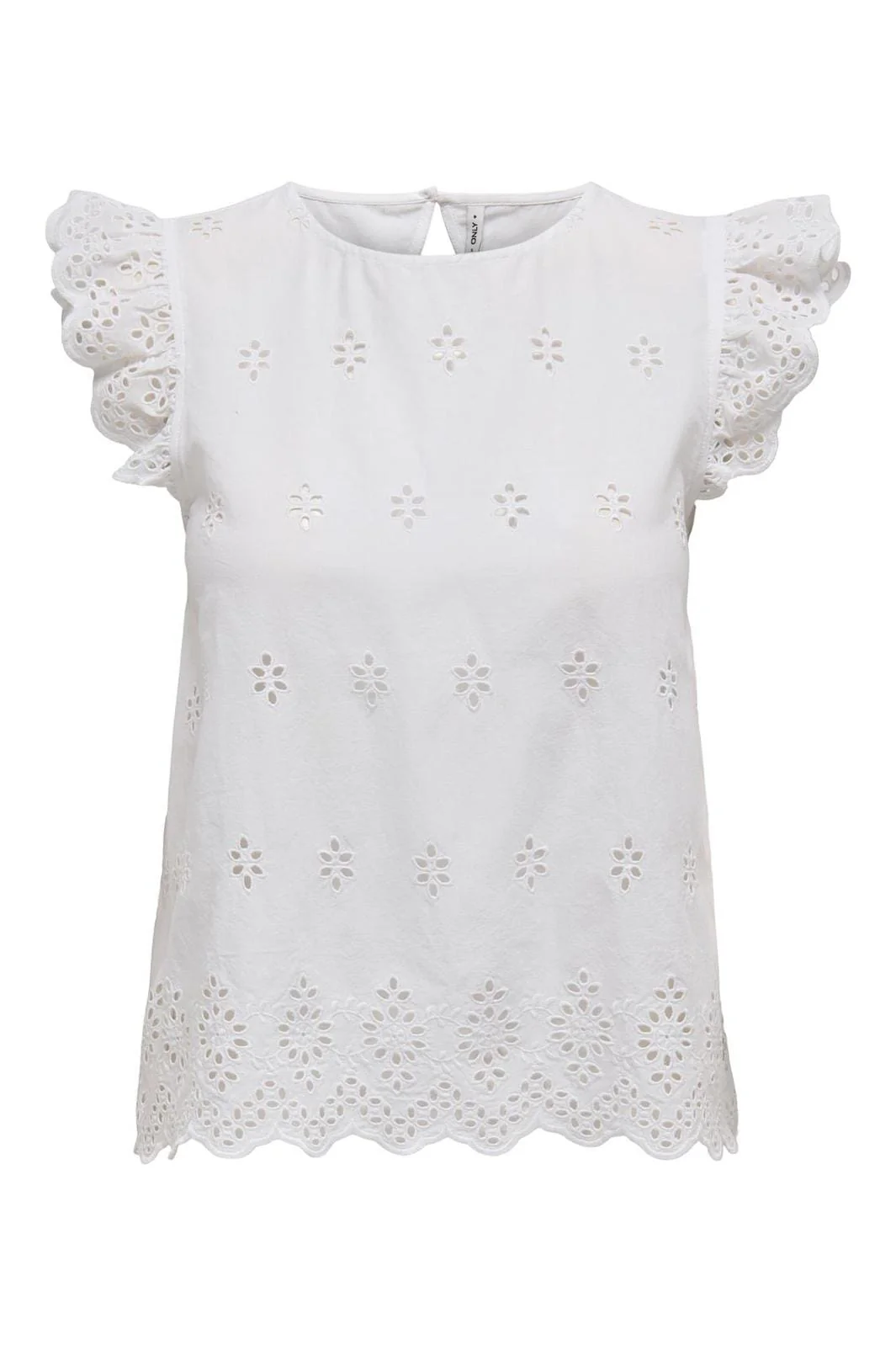 Only Onllou Life Emb S/S Open Back Top