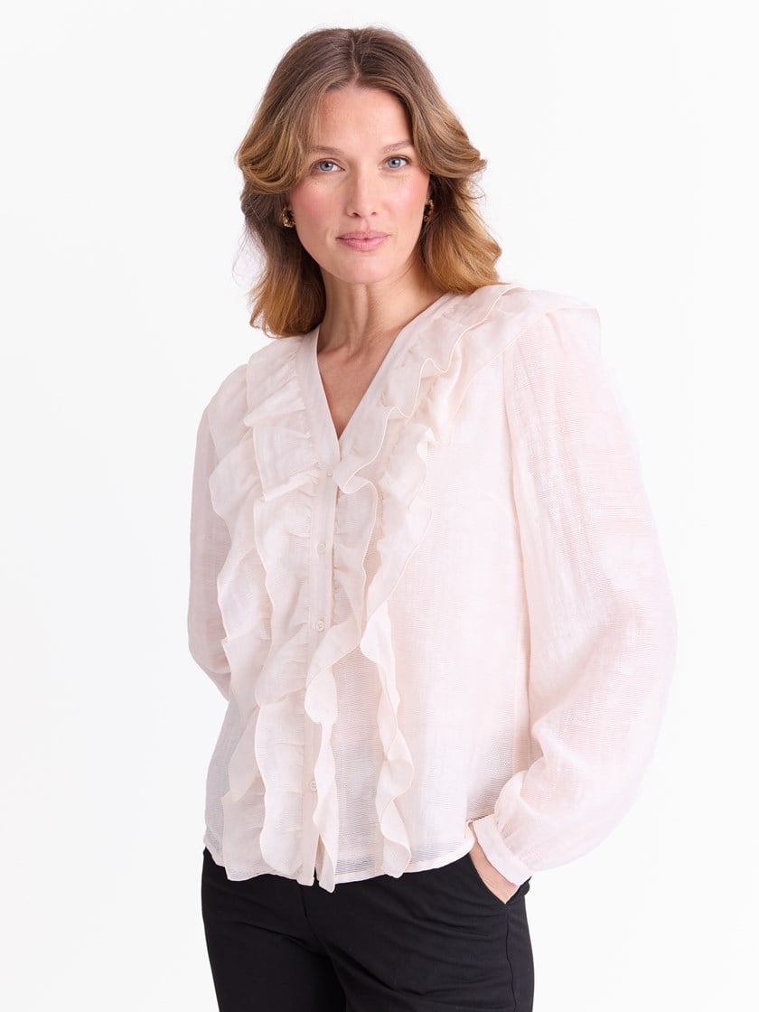 Anine bluse White Sand