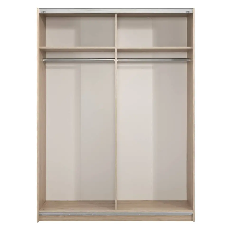 Schuifdeurkast Genua - eikenkleur/antraciet - 204x150x60 cm