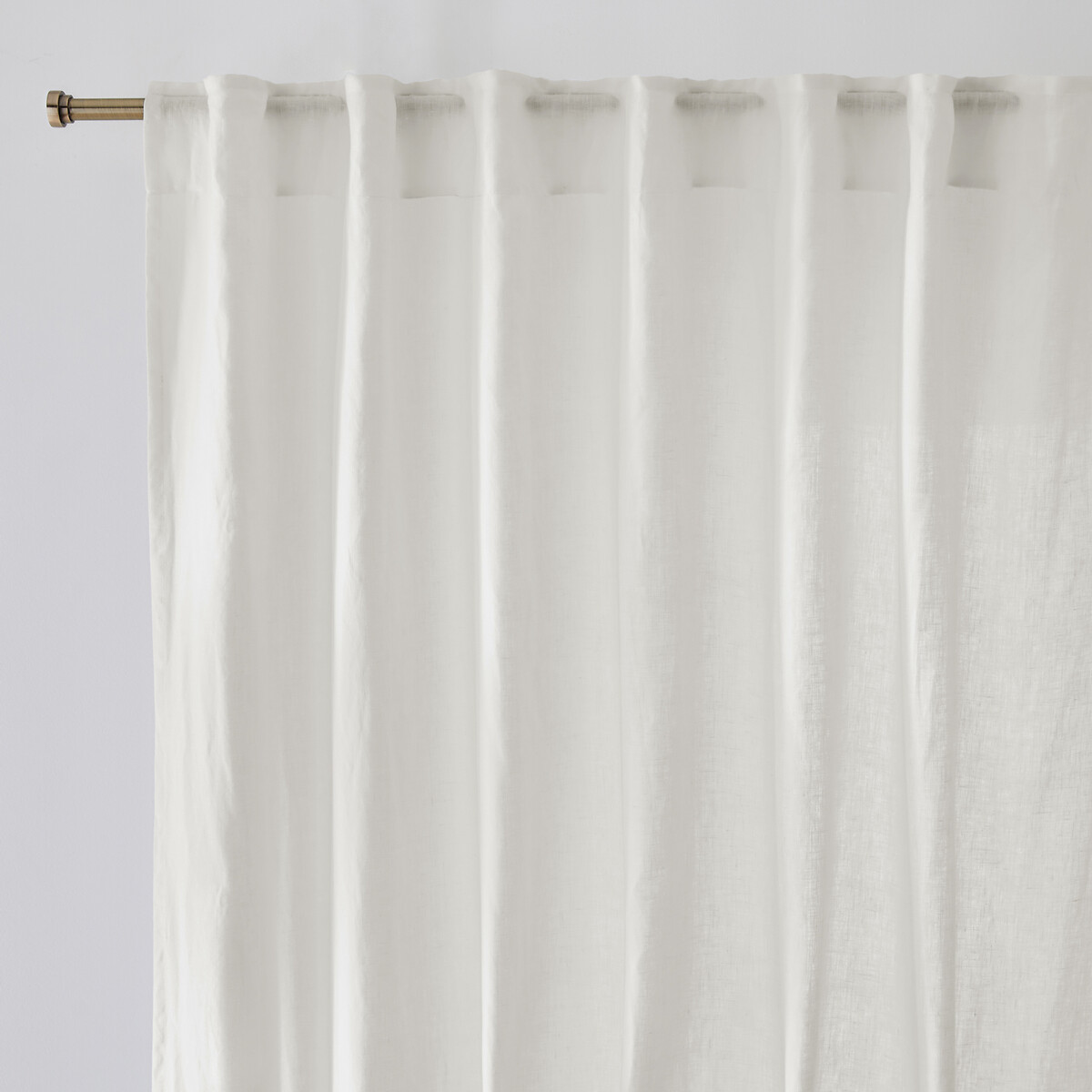LA REDOUTE INTERIEURS<br>Cortina de linho lavado com laços ocultos Onega