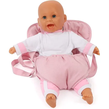 Bayer Chic Puppen-Tragegurt, Melange grau-rosa