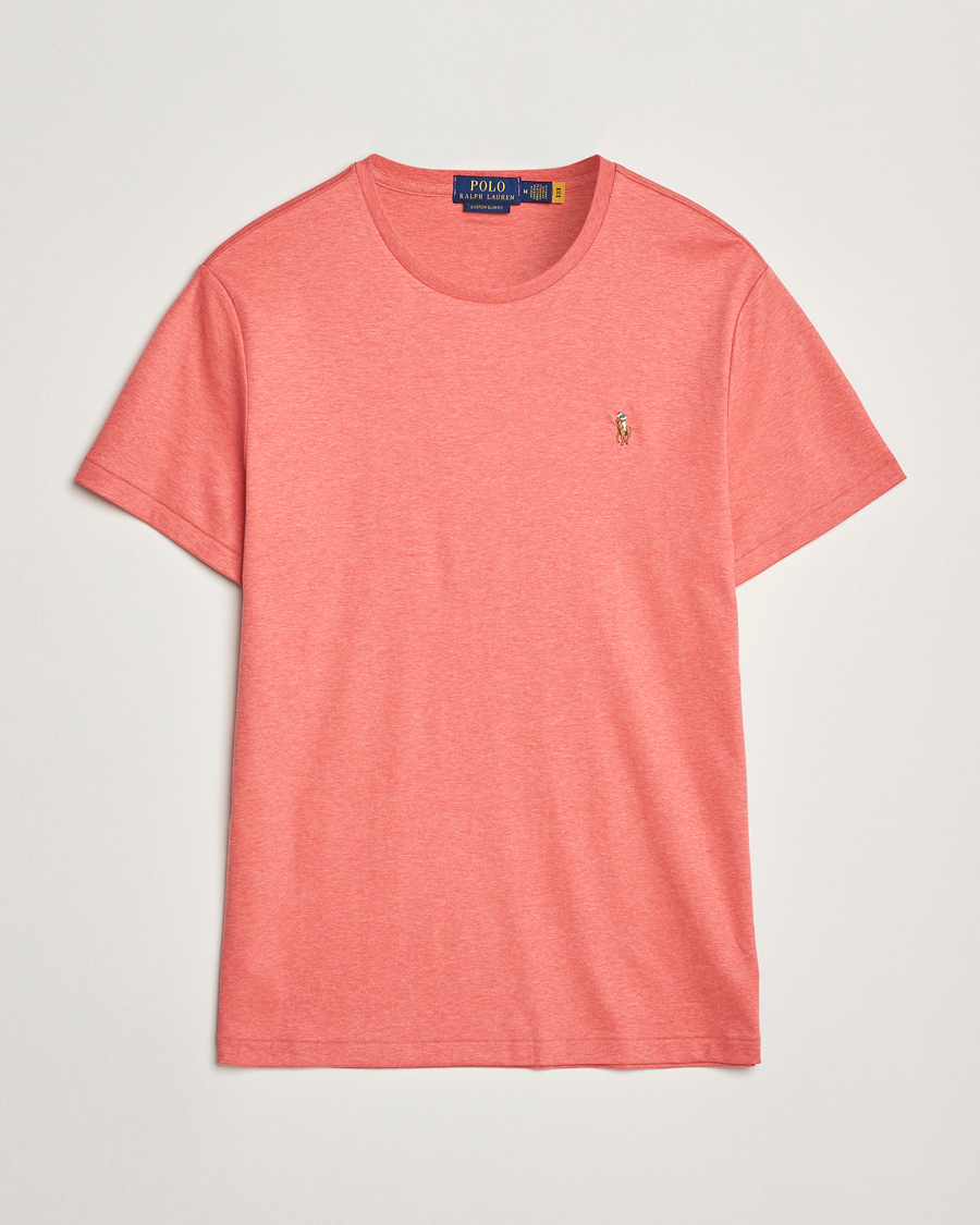 Polo Ralph Lauren Luxury Pima Cotton Crew Neck T-Shirt Rose Heather