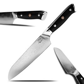 Santokumes damaststaal - Elegance serie - VG-10 Japans damascus - 67 lagen staal - VDN